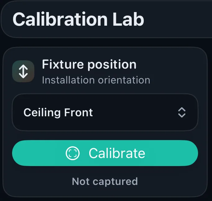 Calibration lab screen