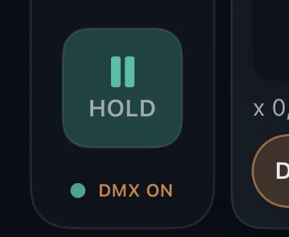 Pause and hold control screen